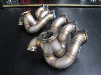 HypEx 2JZ Twin V-Band High Mount Exhaust Manifolds