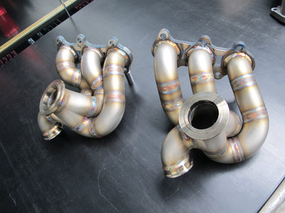HypEx 2JZ Twin V-Band High Mount Exhaust Manifolds