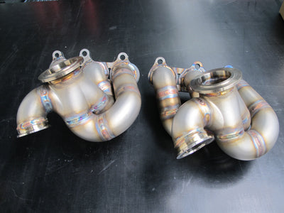 HypEx 2JZ Twin V-Band High Mount Exhaust Manifolds